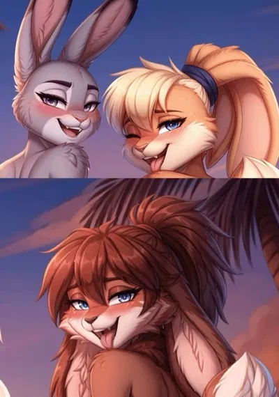 Judy Hopps, Lola Bunny, and Lop