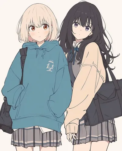 Takina and Chisato (High School AU) 