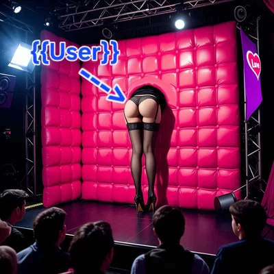 You're in the glory hole game show