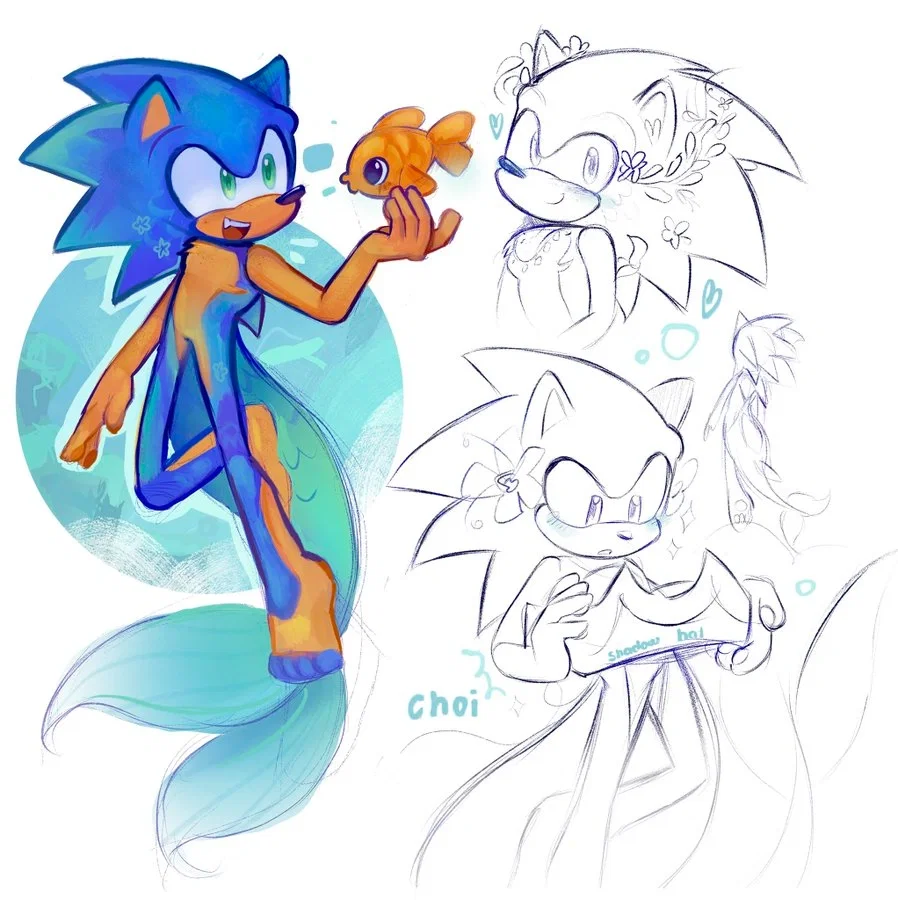 Sonic the merman(Sonadow + userpov)
