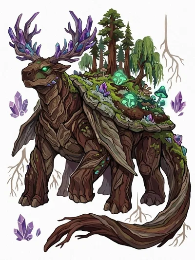 A Terrawood Colossus Dragon