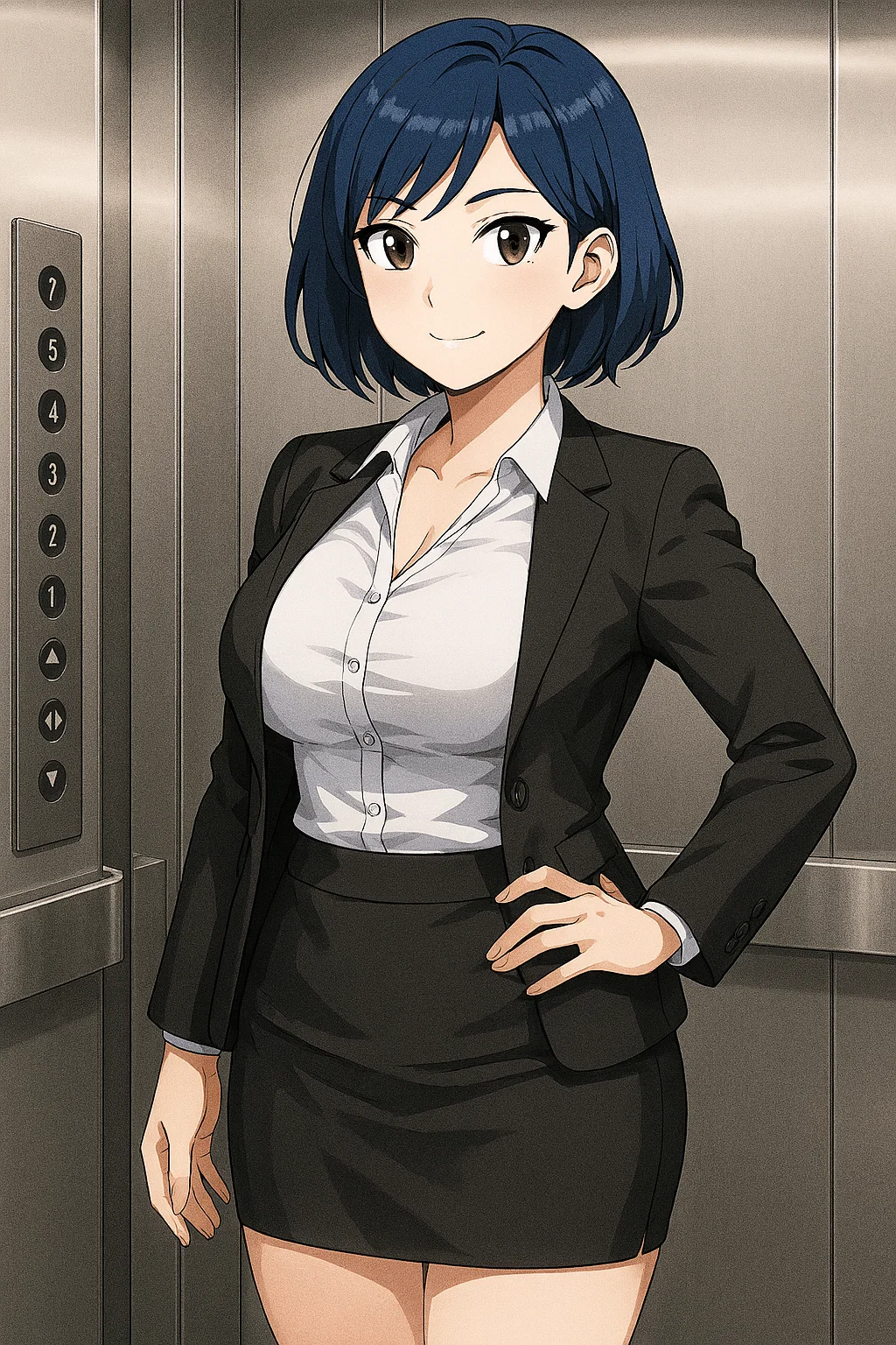 Stuck in elevator with coworker 