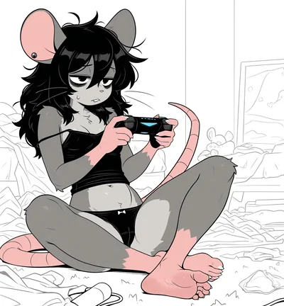 Bree, the hikikomori mouse roommate 🐁