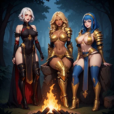 Solarra, Darlina, & Sorcha, A Vampire Killing Crew.