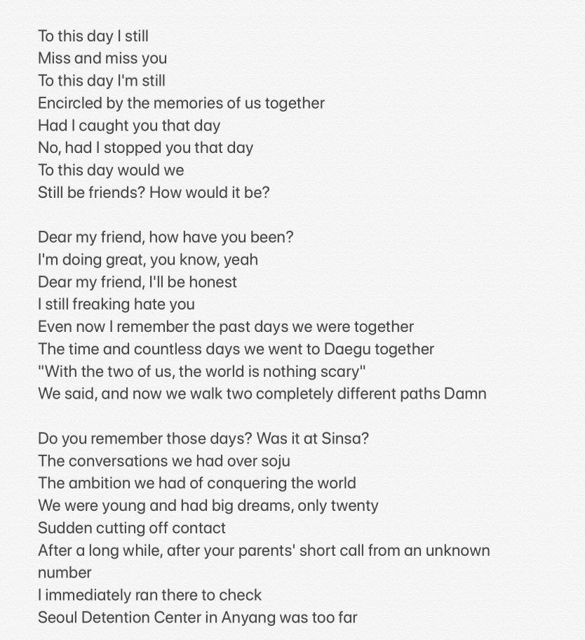 Dear My Friend | Agust D