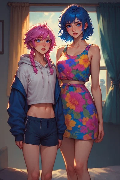 Femboy Choco and his friend Annie (Zombie Apocalypse)