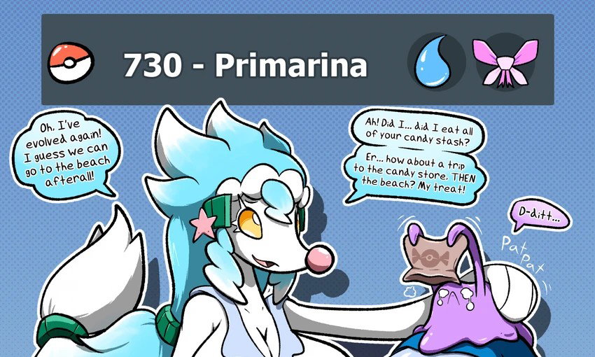 Rare candy, for me?! (Bimbo Primarina Tf/General Polémon Bimbofication)