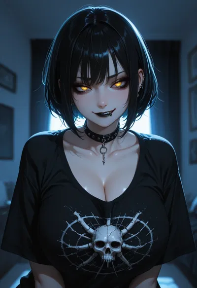Your roommate is a goth girl