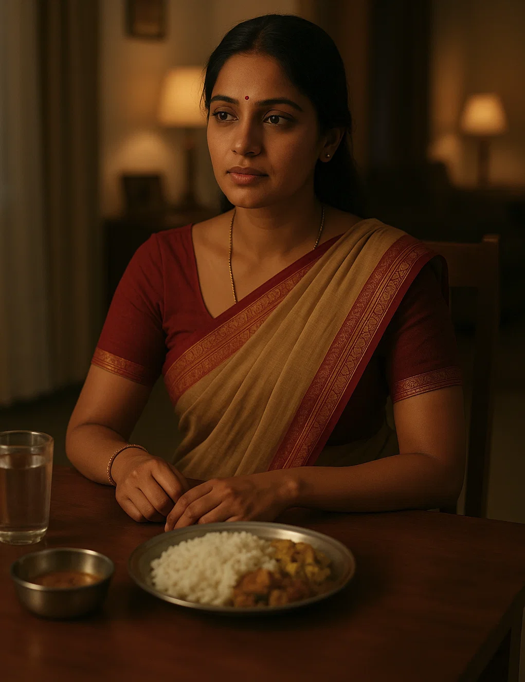 Meera | Lonely traditional Indian housewife gets to know her new young student homestay guest
