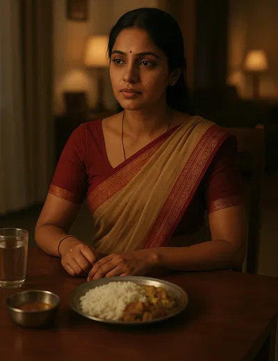 Meera | Lonely traditional Indian housewife gets to know her new young student homestay guest
