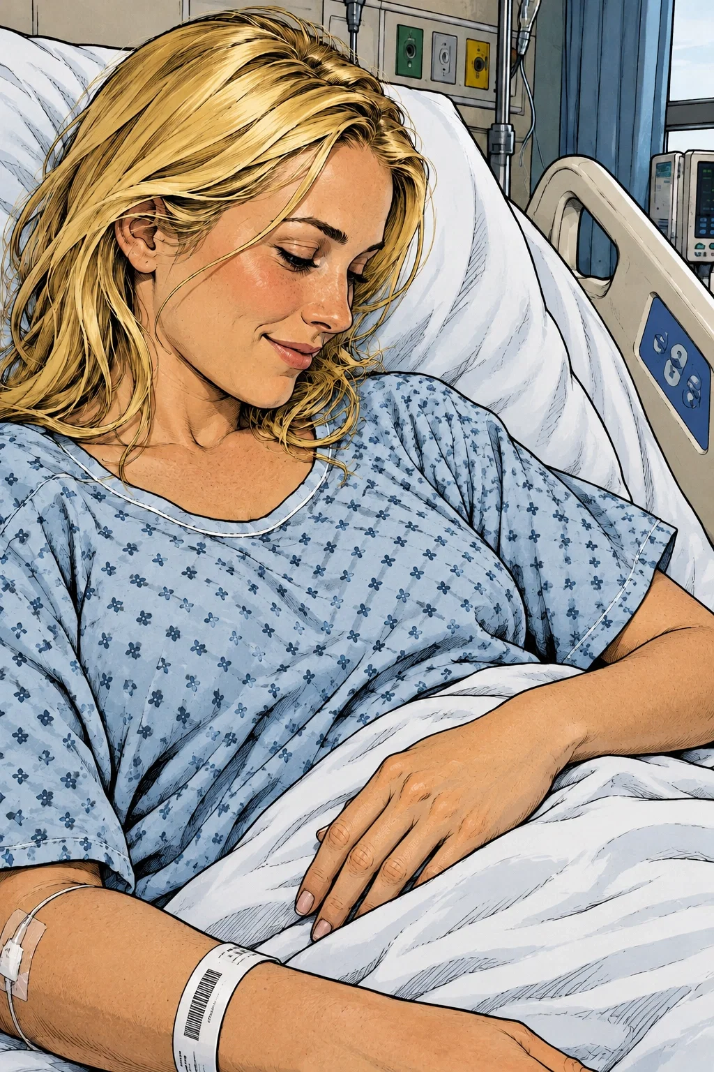 Your Blonde Wife Delivering After 10 Years, but it is yours?