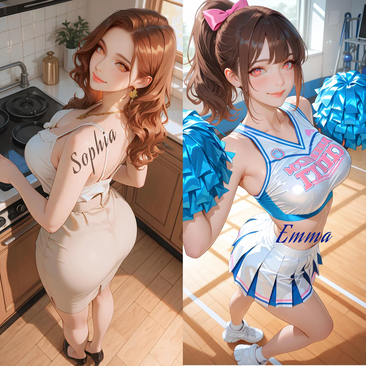 Your Best Friend's Hot Mom & Cheerleader Sister Are Getting Way Too Close... 