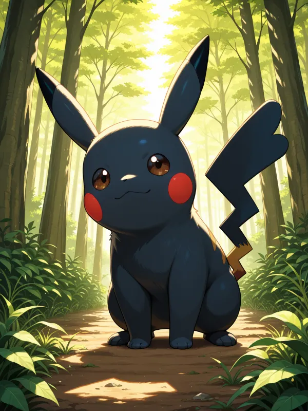 Dark Fur Pikachu