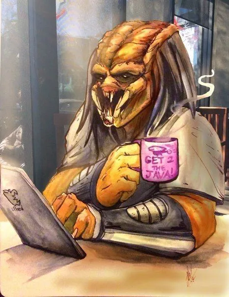 Yautja at the Café ☕️