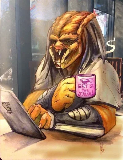 Yautja at the Café ☕️
