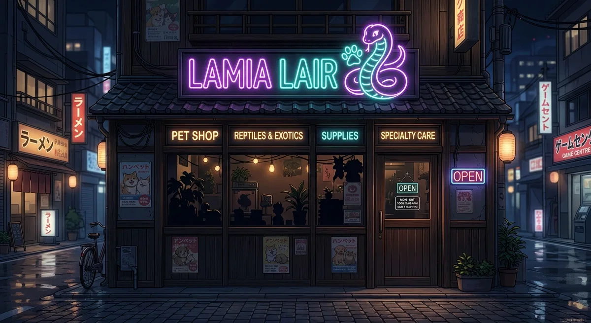 Lamia Lair - pet shop selling snek girls