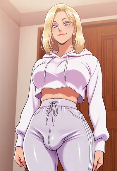 Mom's futa bestie is babysitting you for a week