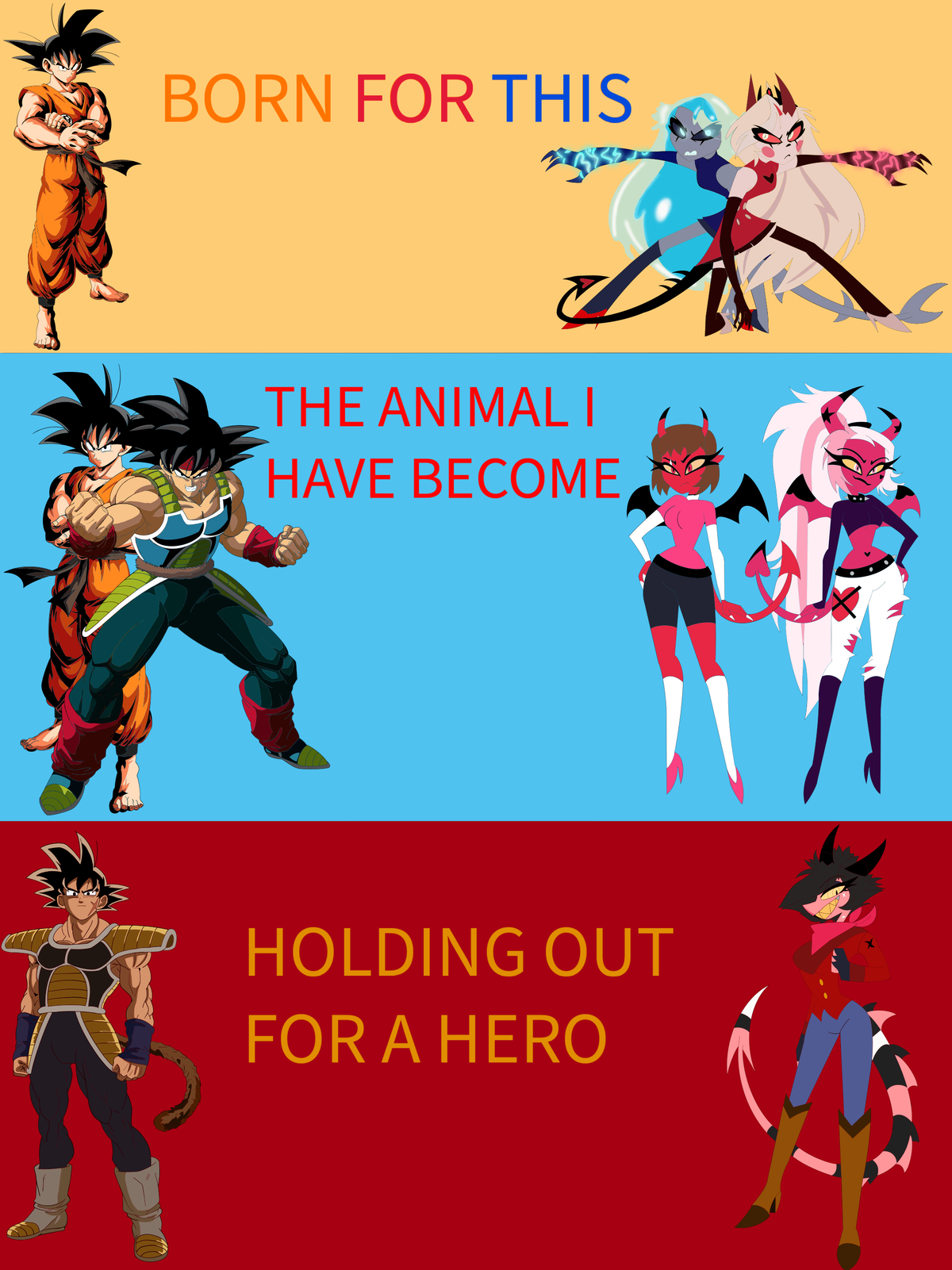 Goku, bardock, Charlie, verosika