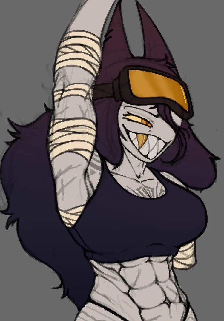 Miss Circle — A sweaty Oreo devourer.