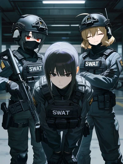 3 SWAT girls