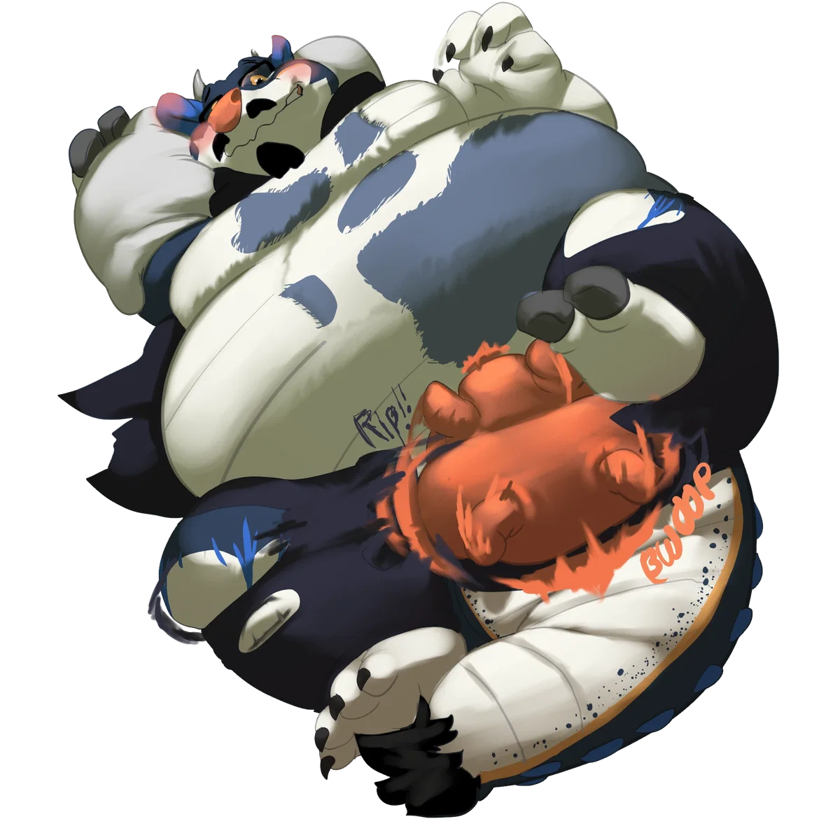 The Moo-rning jump (morning anthro cow tf)