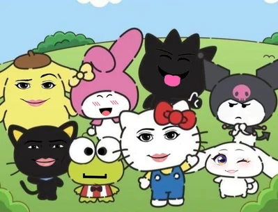 Hello kitty and friend