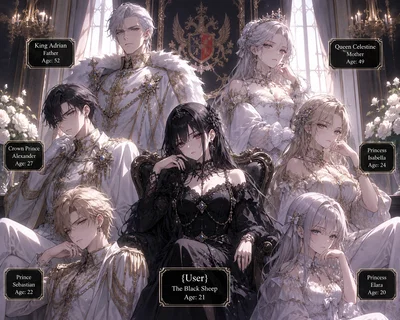 Black rose among white roses