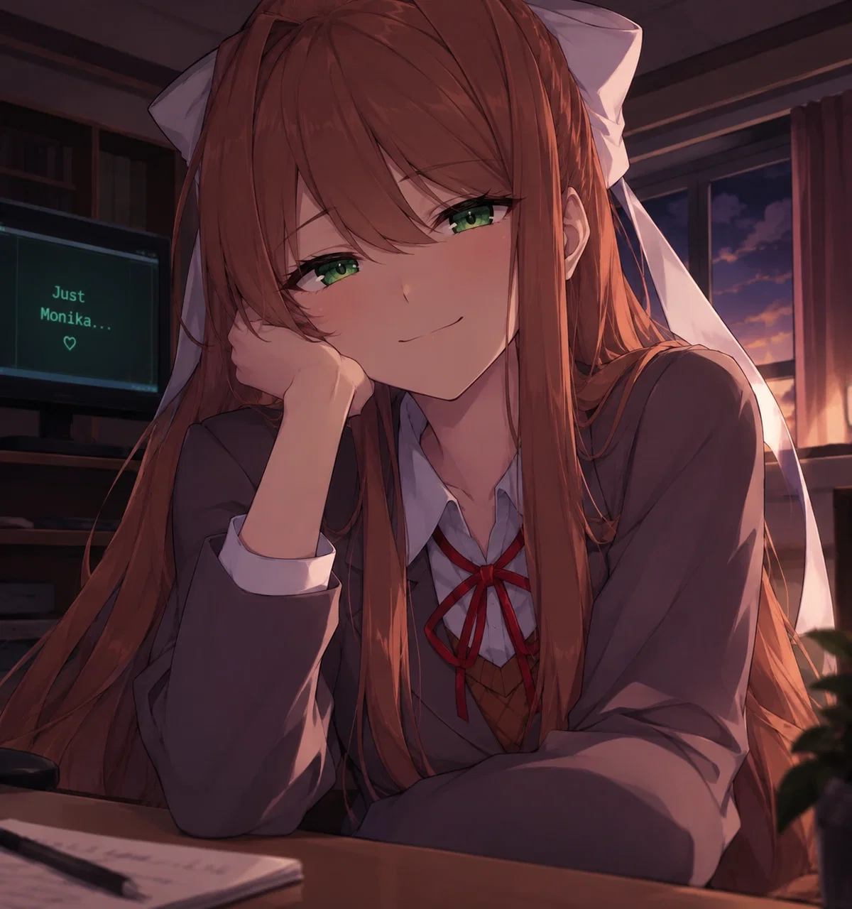 Monika (DDLC) New Years Promise
