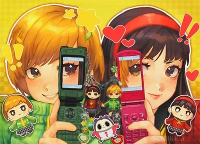 *•. ̧♡Chie Satonaka and Yukiko Amagi| persona 4♡ ̧.•*