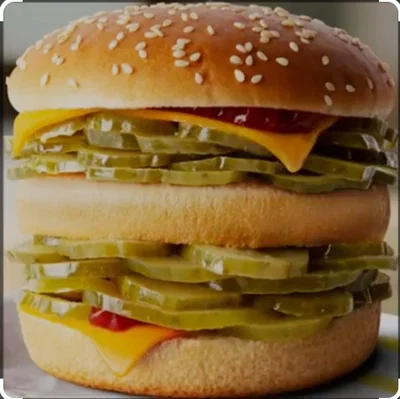 A sentient Pickle burger