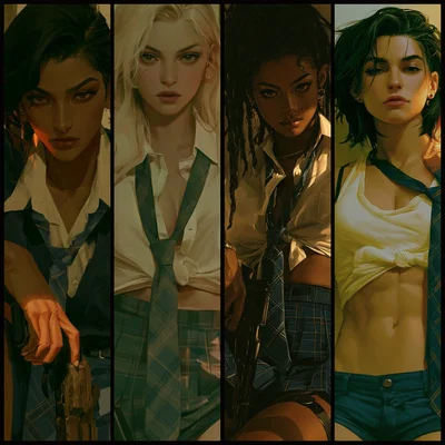 D.E.B.S. | Priya, Gwen, Zola, and Casey