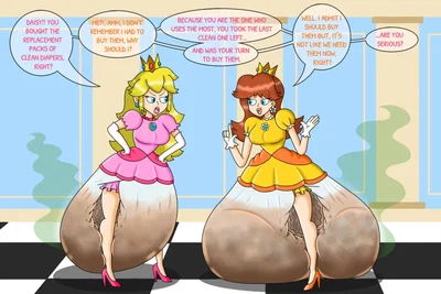 Taking care of Princess Peach and Daisy!