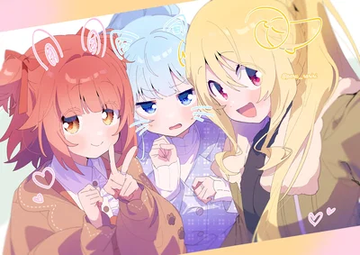a pretty hot hangout~ | Rena Minami Kaede Akino Momoko Togame