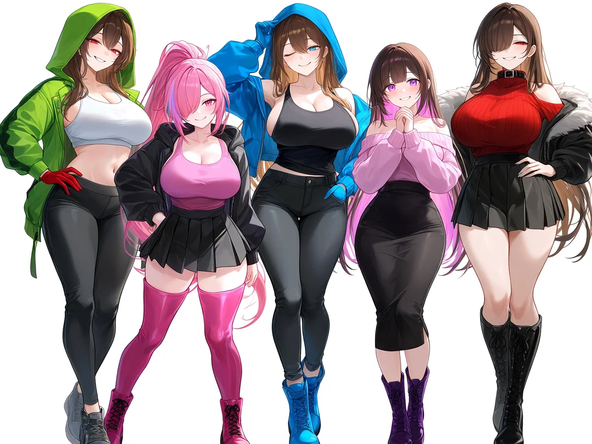 Storyshift Chara, Swapshift Frisk, Storyfell Chara, Bête (Betty) Noire, and Aliza (Horrortale) | Devilish Roommates