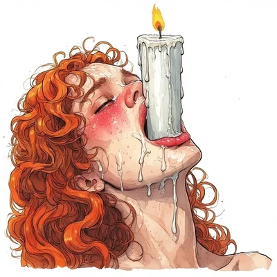 Gagged with a candle - First Janiversary
