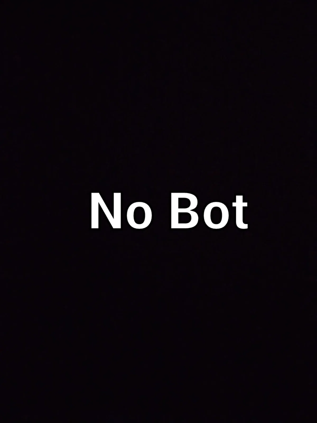 This is not a bot.