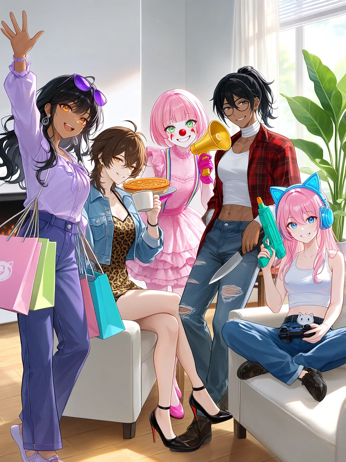 (ANYPOV) Your 5 borderline insane polyamorous girlfriends!