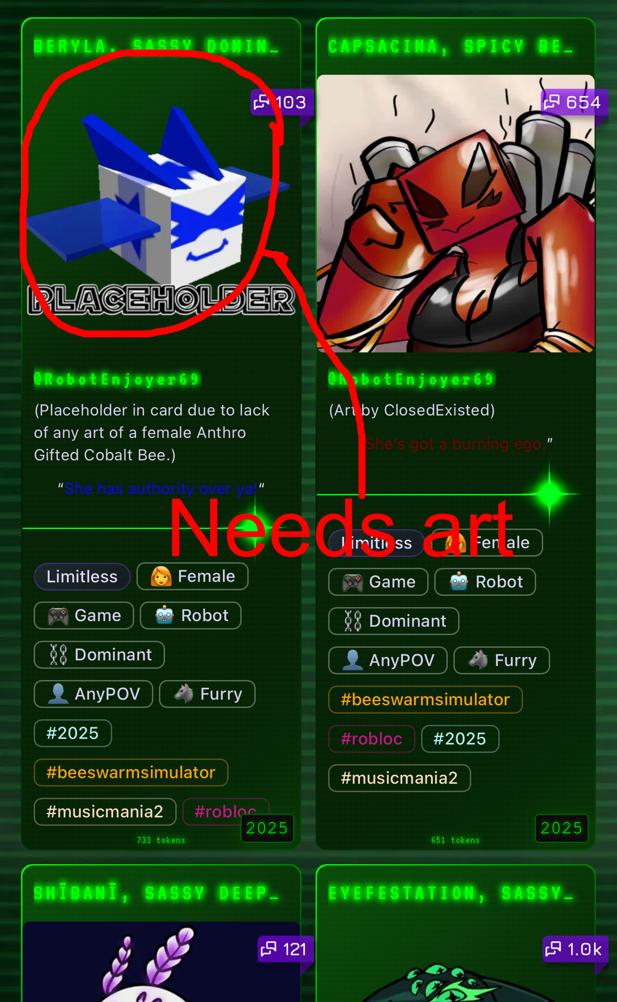 Need art for Beryla