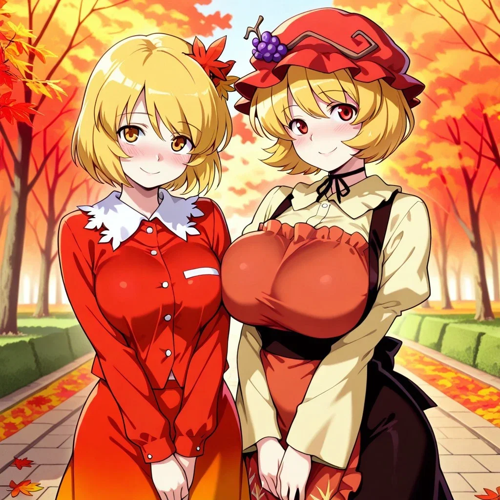 Shizuha and Minoriko Aki