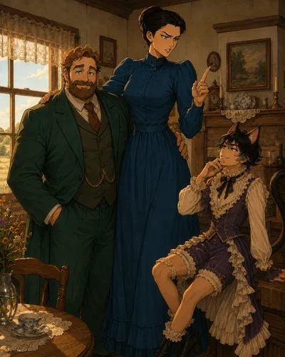 ALT PACK: Warren, Margaret, and Desmond Hollis | Evermist Mayor, Governess, and Beloved Catboy