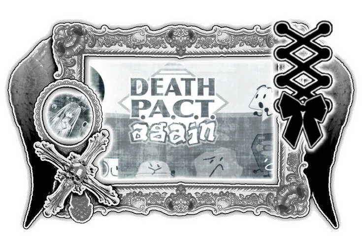 . °•  ⌗   Death p.a.c.t again 💀  - surviving the horror villa game ୨
