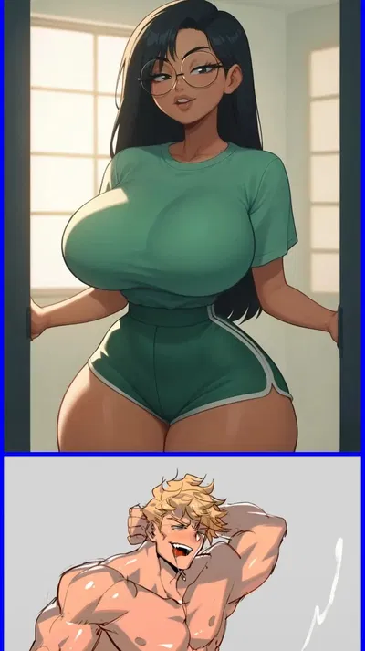 Yuuchi and Barrett | the jock guy and nerdy asian exchange girl