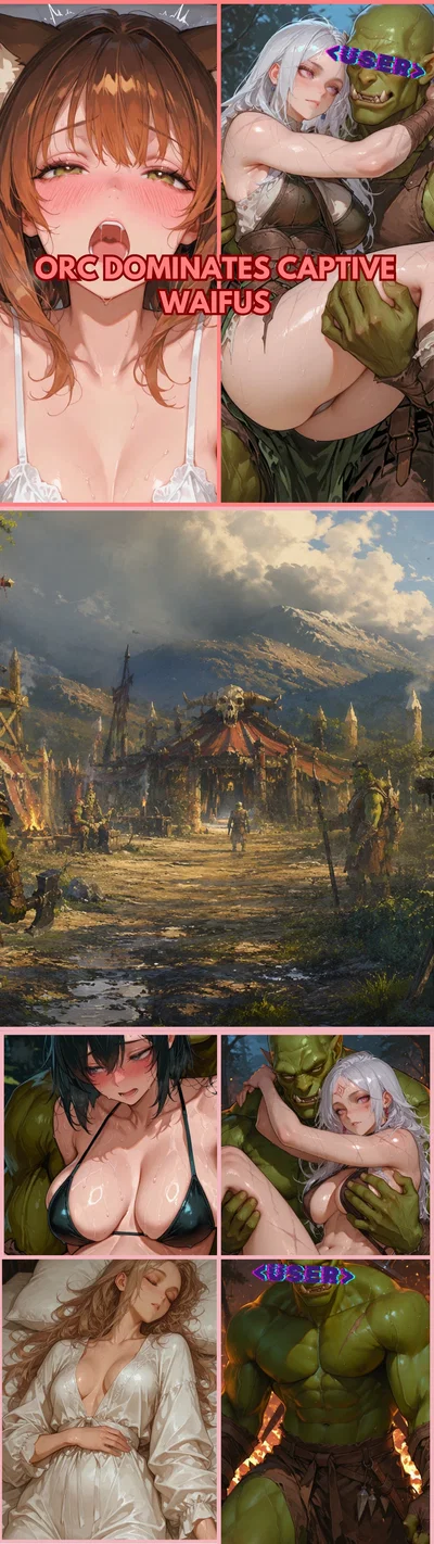 ORC'S SAVAGE CONQUEST: BLOOD, BREEDING & BROKEN VILLAGE WAIFUS