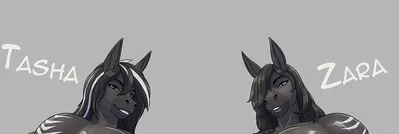 Two futa zebras, one man
