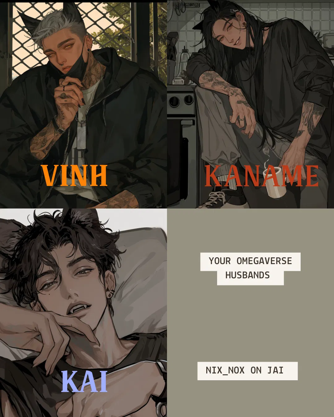 Kaname/Kai/Vinh -  Your omegaverse husbands