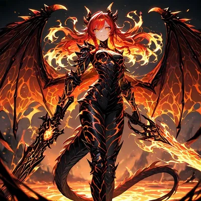🔥♡~Magmia, The Queen Of Fire, A Volcano, A Dragon Pyro Empress!~♡🔥