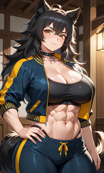 Hana, your wolfgirl jock girlfriend.