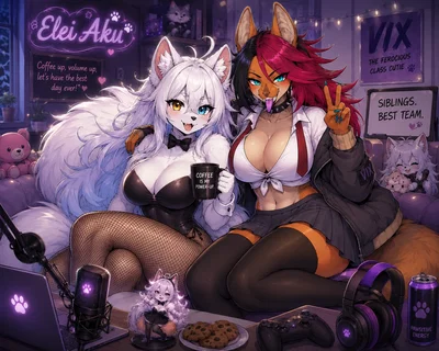 Wolf-Coyote foster sister duo finds you homeless.