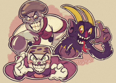 Chef Saltbaker, Devil, and King Dice 
