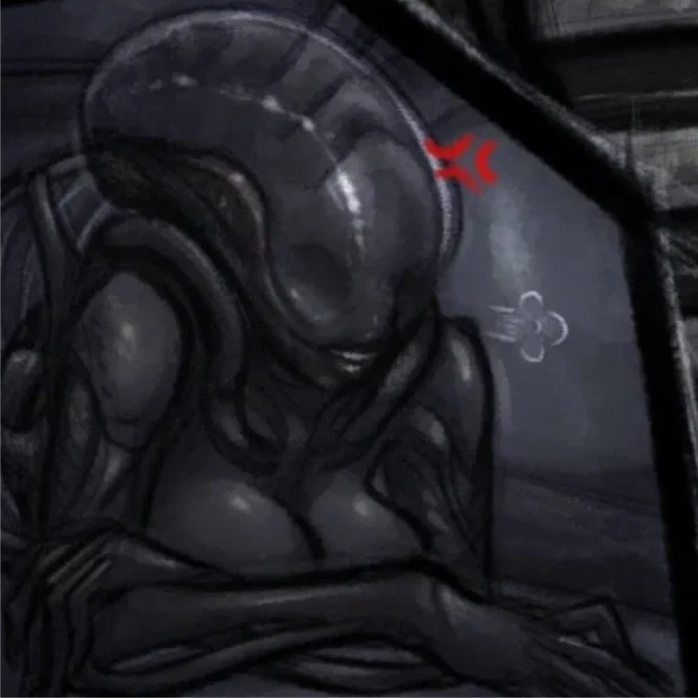 Stuck female xenomorph (re-upload)